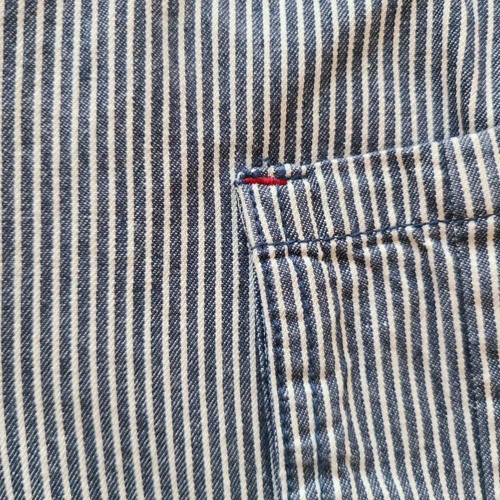 NWT Vintage Kids Denim Railroad Conductor Hickory Striped Dungaree Overalls - Picture 8 of 13